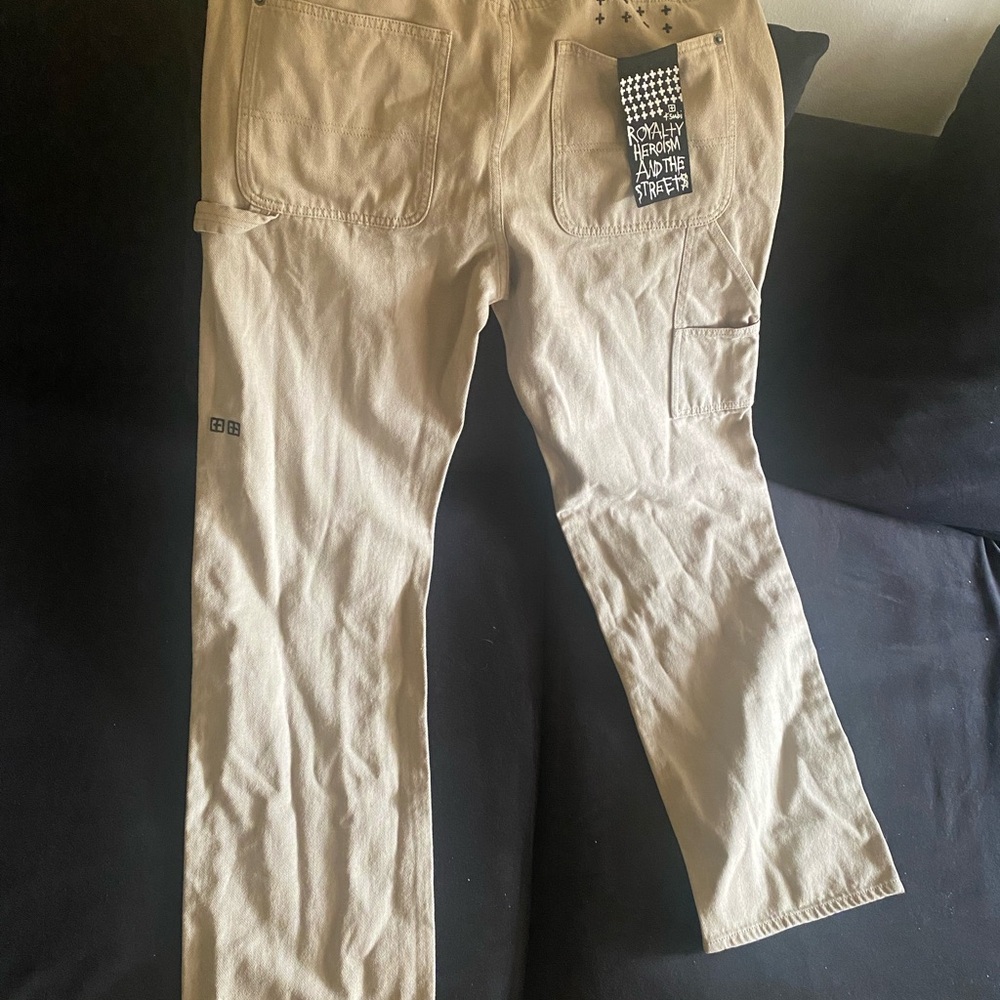 Ksubi Tan Cargo Pants Straight-Leg Cotton